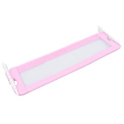 Barrière de sécurité de lit d'enfant Rose 120x42 cm Polyester 