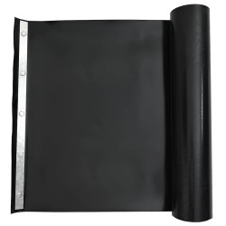 barrière racinaire avec rails de connexion noir 0,7x15 m 1,5 mm HDPE 