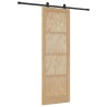 Porte coulissante avec ensemble de quincaillerie 78x232 cm en bois de pin massif 
