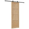 Porte coulissante avec ensemble de quincaillerie 78x232 cm en bois de pin massif 