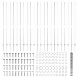 Pieux de Clôture 22 pcs U-Channel 160 cm Acier Galvanisé 