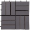 Carreaux de terrasse 10pcs Délavage gris 30x30 cm Acacia solide 
