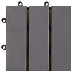 Carreaux de terrasse 10pcs Délavage gris 30x30 cm Acacia solide 