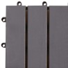Carreaux de terrasse 10pcs Délavage gris 30x30 cm Acacia solide 