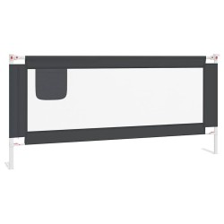 Barrière de sécurité de lit d'enfant Gris foncé 200x25 cm Tissu 
