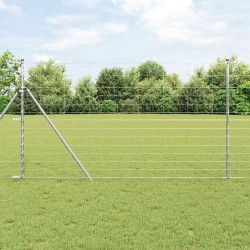 Clôture de champ 1,4x25 m en acier galvanisé 