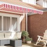 Store à auvent pour cadre de 2,5 m, rayé rouge et blanc, dimensions 2,3x0,2 m. 