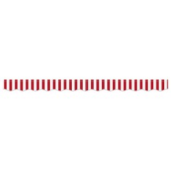 Store à auvent pour cadre de 2,5 m, rayé rouge et blanc, dimensions 2,3x0,2 m. 