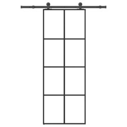 Porte coulissante avec kit de quincaillerie 76x205 cm Verre ESG 