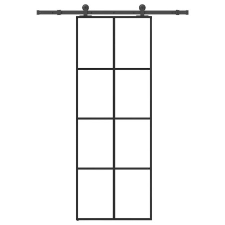 Porte coulissante avec kit de quincaillerie 76x205 cm Verre ESG 