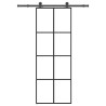 Porte coulissante avec kit de quincaillerie 76x205 cm Verre ESG 