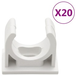 Goulottes de câble avec pinces Ø25 mm 10 m PVC 