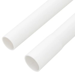 Goulottes de câble avec pinces Ø25 mm 10 m PVC 