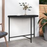 Table de jardin Noir 100x50x75 cm Résine tressée 