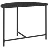 Table de jardin Noir 100x50x75 cm Résine tressée 