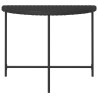 Table de jardin Noir 100x50x75 cm Résine tressée 