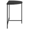 Table de jardin Noir 100x50x75 cm Résine tressée 