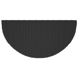 Table de jardin Noir 100x50x75 cm Résine tressée 