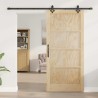 Porte Coulissante avec Ensemble de Quincaillerie "ORKDAL" en Bois Massif de Pin 