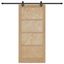 Porte Coulissante avec Ensemble de Quincaillerie "ORKDAL" en Bois Massif de Pin 