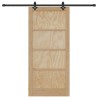 Porte Coulissante avec Ensemble de Quincaillerie "ORKDAL" en Bois Massif de Pin 