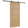 Porte Coulissante avec Ensemble de Quincaillerie "ORKDAL" en Bois Massif de Pin 