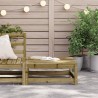 Repose-pied de jardin 70x70x30 cm bois de pin imprégné 