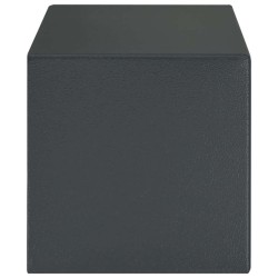 Coffre-fort avec serrure à clé gris foncé 20x31x20 cm en acier 