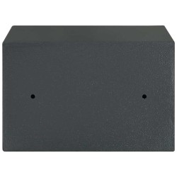 Coffre-fort avec serrure à clé gris foncé 20x31x20 cm en acier 