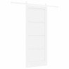 Porte Coulissante avec Quincaillerie Blanche 83x202 cm en Bois Massif Pin 