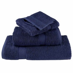 Gants de toilette 2 pcs Bleu marine 15 x 21 cm Coton 