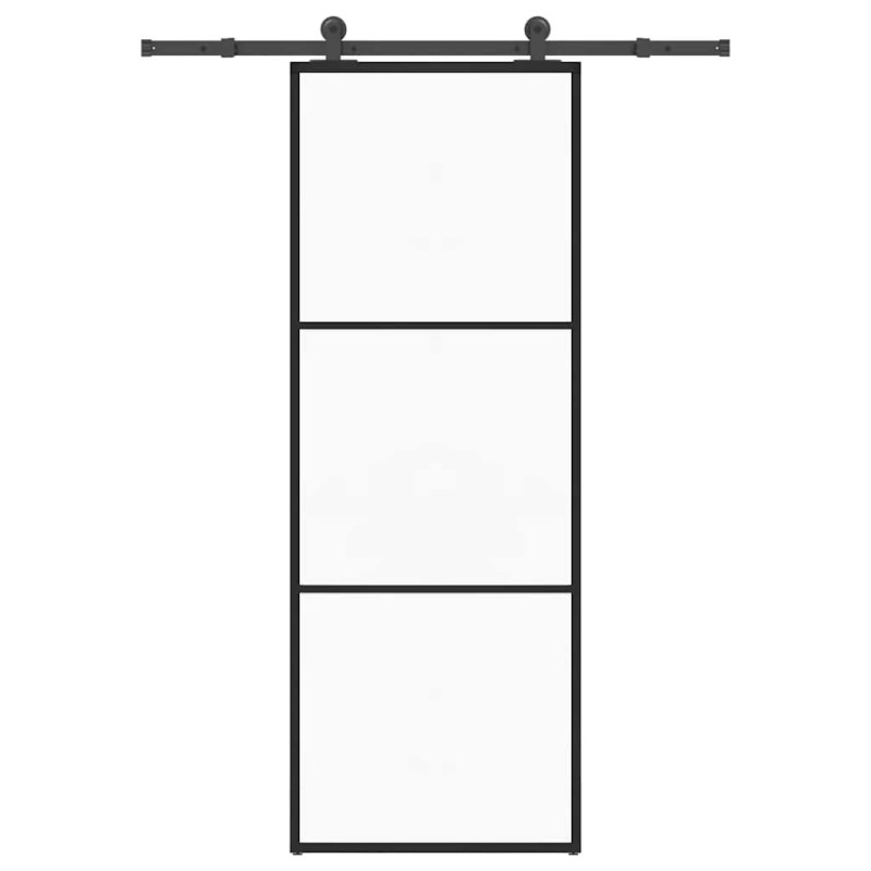 Porte coulissante avec kit de quincaillerie 76x205 cm Verre ESG 