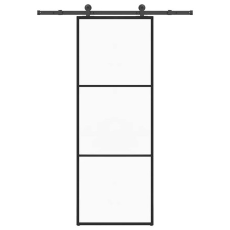 Porte coulissante avec kit de quincaillerie 76x205 cm Verre ESG 