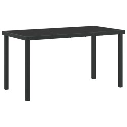 Ensemble de jardin 5 pièces en poly rotin noir. 