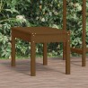 Banc de jardin marron miel 80x44x45 cm bois de pin massif 