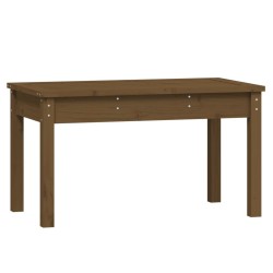 Banc de jardin marron miel 80x44x45 cm bois de pin massif 