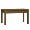 Banc de jardin marron miel 80x44x45 cm bois de pin massif 