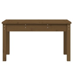 Banc de jardin marron miel 80x44x45 cm bois de pin massif 