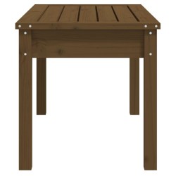 Banc de jardin marron miel 80x44x45 cm bois de pin massif 