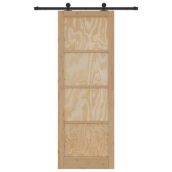 Porte Coulissante avec Ensemble Quincaillerie 'ORKDAL'Bois Massif de Pin 
