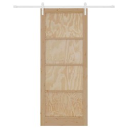 Porte Coulissante avec kit quincaillerie 93x232 cm Bois de Pin Massif 