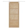 Porte Coulissante avec kit quincaillerie 93x232 cm Bois de Pin Massif 
