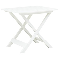 Table pliable de jardin Blanc 79x72x70 cm Plastique  