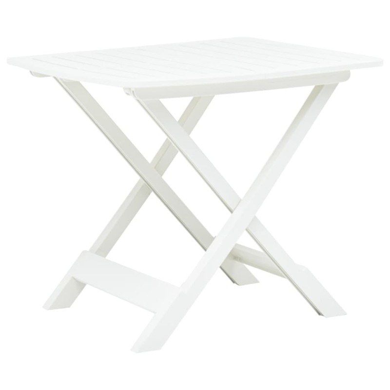 Table pliable de jardin Blanc 79x72x70 cm Plastique  
