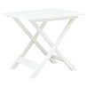Table pliable de jardin Blanc 79x72x70 cm Plastique  