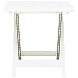 Table pliable de jardin Blanc 79x72x70 cm Plastique  