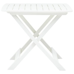 Table pliable de jardin Blanc 79x72x70 cm Plastique  