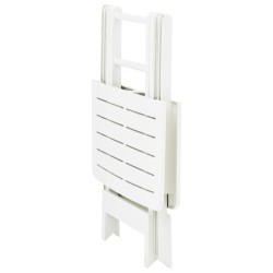 Table pliable de jardin Blanc 79x72x70 cm Plastique  