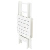 Table pliable de jardin Blanc 79x72x70 cm Plastique  
