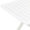 Table pliable de jardin Blanc 79x72x70 cm Plastique  